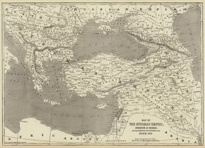 Map of the Ottoman Empire, Kingdom of Greece, and the Russian Provinces on the Black Sea